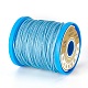 丸いワックスコード  マイクロマクラメコード  ポリエステル革ミシン糸  ブレスレット製作用  ビーズ  細工  製本  ライトブルー  1mm  約87.48ヤード（80m）/ロール YC-E003-1mm-T129-2