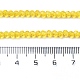 クリアガラスビーズ  ファセット（32ファセット）  ラウンド  ゴールド  3~3.5mm  穴：0.6mm  約174~175個/連  21.18~21.34インチ（53.8~54.2cm） EGLA-A035-T3mm-D03-5