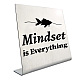 Creatcabin Mindset is Everything – Büroschilder AJEW-WH0391-009-1