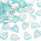 Transparent Spray Painted Glass Charms GLAA-S190-020A-04-1