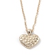 Coeur plaqué or avec colliers pendentif en émail en alliage constellation/signe du zodiaque NJEW-H214-A01-G-2