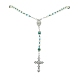 Collar de cuentas de rosario de perlas de vidrio NJEW-TA00082-02-2