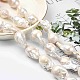 Fili di perle di keshi di perle barocche naturali PEAR-Q015-017-4