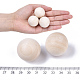 天然木製丸玉  DIY装飾木工ボール  未完成の木製の球  穴なし/ドリルなし  染色されていない  無鉛の  アンティークホワイト  29~30mm WOOD-T014-30mm-4