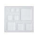 シリコンモールド  レジン型  UVレジン用  エポキシ樹脂ジュエリー作り  正方形  ホワイト  87x77x6.5mm DIY-F033-04A-1