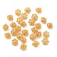 Brass Micro Pave Clear Cubic Zirconia Beads KK-I705-16G-3