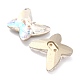 2-Hole Butterfly Glass Rhinestone Buttons BUTT-D001-B-5