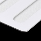 U 字型穴アクリルパール表示ボードルースビーズペーストボード  接着剤付き  ホワイト  長方形  24x5.95x0.2cm  インナーサイズ：22.3x3.9センチメートル ODIS-M006-01F-3