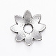 Tibetischen Stil Legierung Perlenkappen X-PALLOY-ZN64827-AS-RS-2