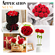 FINGERINSPIRE 2pcs Handmade Knitted Rose Flower with Package Bag Artificial Knitted Flowers Crochet Rose Handmade Single Red Roses for Wife/Girlfriend/Lovers AJEW-WH0013-51-6