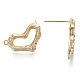 Brass Stud Earring Findings KK-R130-039A-NF-2