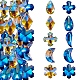 10pcs 6 pendentifs en strass en verre k9 de style GLAA-SZ0001-73-6