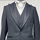 2 個 2 色ダブル蜂吊りチェーンブローチ  スーツのシャツの襟用の合金タッセルラペルピン  アンティークシルバー＆アンティーク金色  170mm  1pc /カラー JEWB-GO0001-01-6