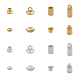 SUPERFINDINGS 64Pcs 16 Style Brass Cord Ends & End Caps KK-FH0006-75-1