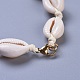 Cowrie Shell Beaded Necklaces NJEW-JN02397-01-4