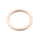 クリスタル ラインストーン シンプル 細身 指輪  女性用201ステンレスト鋼ジュエリー  ローズゴールド  内径：17mm RJEW-N043-33RG-3