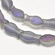 Frosted Electroplate Glass Fish Beads Strands EGLA-M001-D05-1