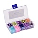 Jardin de lavande mélangé crackle verre et perles de perles de verre ensembles HY-X0009-8mm-01-5