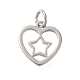 Подвески в форме сердца из латуни KK-I716-21B-P-1