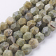 Chapelets de perles de feuille d'argent en jaspe naturel G-J376-45-8mm-1