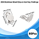 Sunnyclue 1 boîte de 80 clips pour boucles d'oreilles à dos plat STAS-SC0005-67-2