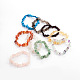 Bracelets extensible avec perles en pierre précieuse X-BJEW-JB01826-1