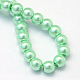 Backen gemalt pearlized Glasperlen runden Perle Stränge HY-Q003-10mm-63-4