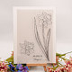 シリコンクリアスタンプ  カード作りの装飾DIYスクラップブッキング用  花柄  19x12.5x0.3cm DIY-A013-27-4