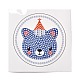 Kits d'autocollants de peinture au diamant motif tête d'ours bricolage pour enfants DIY-I068-11-2