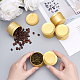 アルミジャー  フリップカバー  食品グレードの包装箱  茶葉の保存用  コラム  ゴールドカラー  2x1-3/8インチ（5.1x3.6cm）  容量：50ml（1.69fl.oz） CON-WH0076-76G-3