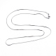 304 quadratische Schlangenketten-Halsketten aus Edelstahl NJEW-L173-005-P-2