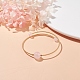 Bracelet en perles rondes en quartz rose naturel BJEW-JB07840-01-2