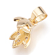 Brass Cubic Zirconia Pinch Bails X-KK-O106-41G-2