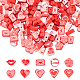Sunnyclue 200 Uds. 10 estilos cuentas de arcilla polimérica hechas a mano con tema del Día de San Valentín CLAY-SC0001-72-1