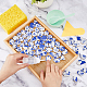SUPERFINDINGS DIY Mosaic Tiles Serving Tray Kit Incliuding Bamboo Serving Tray 450g 3 Styles Porcelain Mosaic Tiles 1pc Measuring Cup Plastic Glue Bottles Scraper and Bowl for Home Decoration DJEW-FG0001-35-3