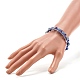 Natural & Synthetic Mixed Gemstone Beads Reiki Healing Cuff Bangles Set for Girl Women X1-BJEW-TA00023-15