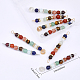 CHGCRAFT 8pcs 4Styles Handmade Wire Wrapped Crystal Chakra Mixed Gemstone Copper Wire Wrapped Connector Charms and Big Pendants Round Jewelry Making Findings Kits FIND-CA0006-95-2