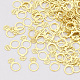 真鍮製カボション  ネイルアートの装飾の付属品  ダイヤモンドリング  ゴールドカラー  5x3x0.1mm  穴：2mm  約545個/3g X-MRMJ-S033-014-1