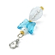 Pendentifs en perles acryliques transparentes papillon HJEW-JM00574-3