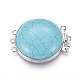 Synthetic Turquoise Box Clasps G-L473-G07-1