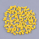 2穴不透明ガラスシードビーズ  アブカラー  長方形  ゴールド  4.5~5.5x2x2~2.5mm  穴：0.5~0.8mm SEED-S023-28B-02-1