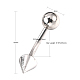 Anello per sopracciglia chirurgico in acciaio inossidabile da 316 l AJEW-P002-A-10-3