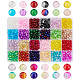 Pandahall elite 24 colores pintados con spray perlas de vidrio craquelado GLAA-PH0002-49A-1