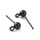 Accessoires de clous d'oreilles avec boule en 304 acier inoxydable STAS-Z035-01EB-B-2