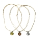 3-teiliges Halsketten-Set mit Lebensbaum-Anhänger und Emaille-Legierung in 3 Farben NJEW-JN04520-1
