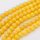 Chapelets de perles en jade Mashan naturel G-K151-6mm-06-1