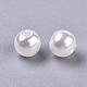 ABS Plastic Imitation Pearl Round Beads X-MACR-S789-6mm-01-2