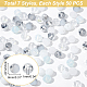 Passe-temps 7 brins 7 style galvanoplastie brins de perles de verre de couleur unie transparentes et opaques EGLA-HY0001-03E-2