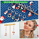 Alloy Enamel Christmas Theme Pendant Locking Stitch Markers HJEW-AB00085-4
