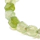 Natural White Jade(Dyed) Beaded Stretch Bracelet BJEW-JB07954-4
